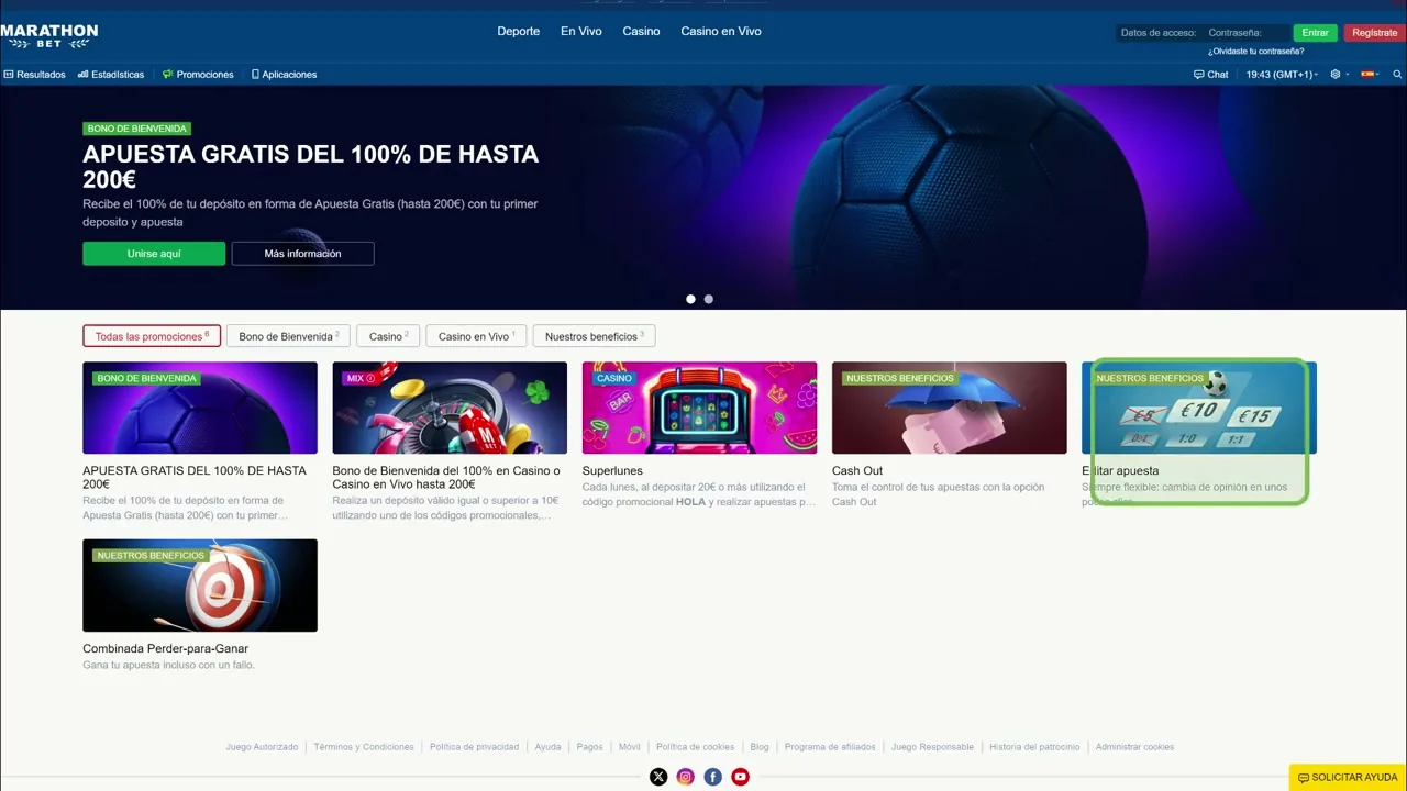 Consultar la retirada mínima en la sección de banca del casino online